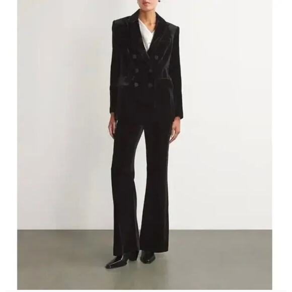 Veronica Beard Ellette Dickey Jacket 2 NWT Black Velvet Prep Blazer Old Money - Picture 5 of 11